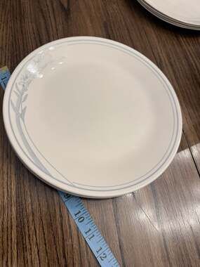 4 Corelle BLUE LILY 10-1/4" Dinner Plates